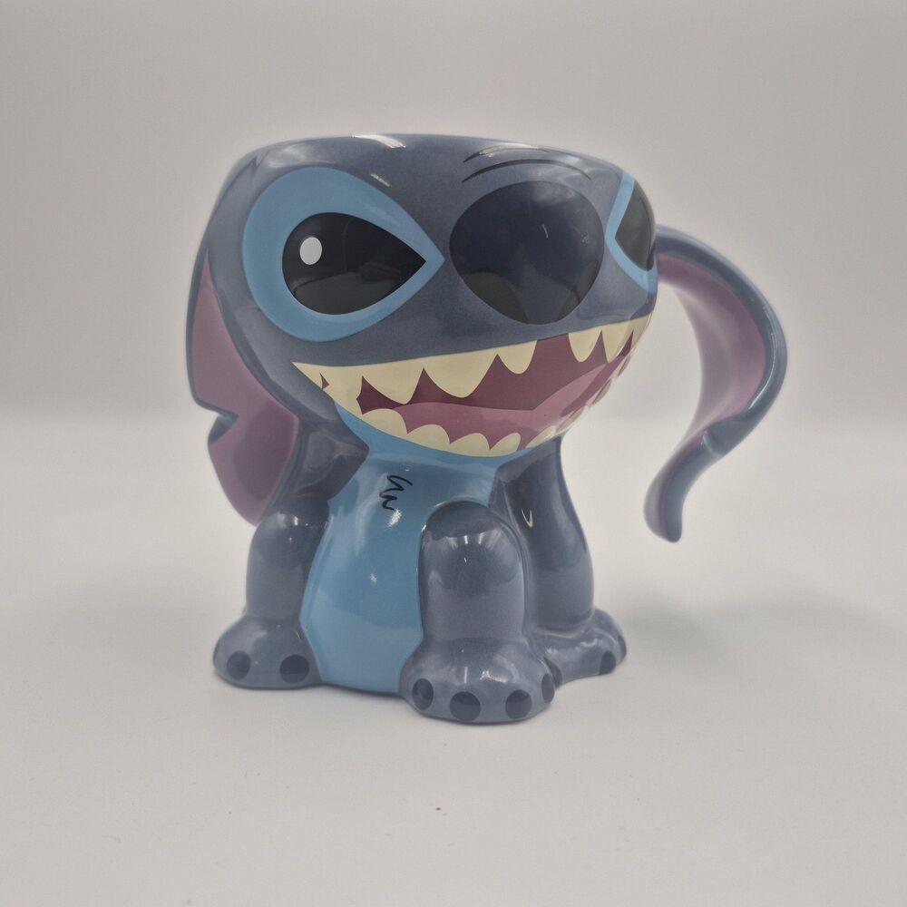 Disney Stitch Head & Body Sculpted Ceramic Coffee Mug, Used Great Condition